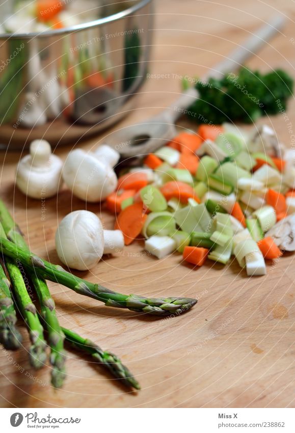 Green Food Vegetable Nutrition Organic produce Vegetarian diet Diet Pot Delicious Cooking Asparagus Soup Greens Colour photo Interior shot Deserted
