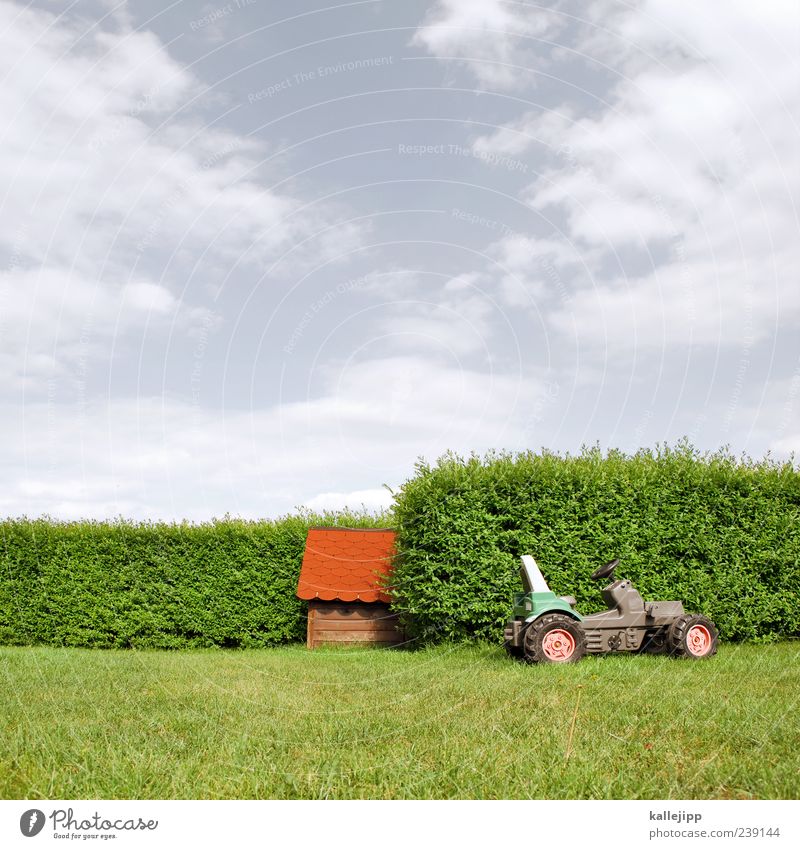 farm Environment Nature Landscape Bushes Sustainability Hut House (Residential Structure) Detached house Garage Tractor Roofing tile Garden Hedge Toy car Sky