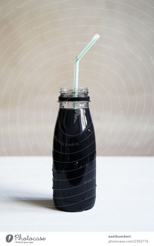 Black Smoothie with activated carbon Food Beverage Juice Bottle Straw Lifestyle Healthy Hip & trendy black smoothie detox Vegan diet Background picture