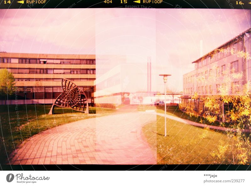 14 < RVP 100F 404 15 < RVP 100F 16. < Würzburg Pink Analog Architecture Manmade structures Concrete Cross processing Double exposure False coloured