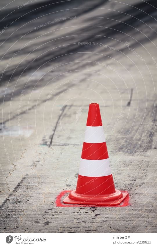GRIP. Conical Skittle Barred Transport Skid marks Tracks Motorsports Signs and labeling Lane markings Red Warning colour Urban traffic regulations Formula 1
