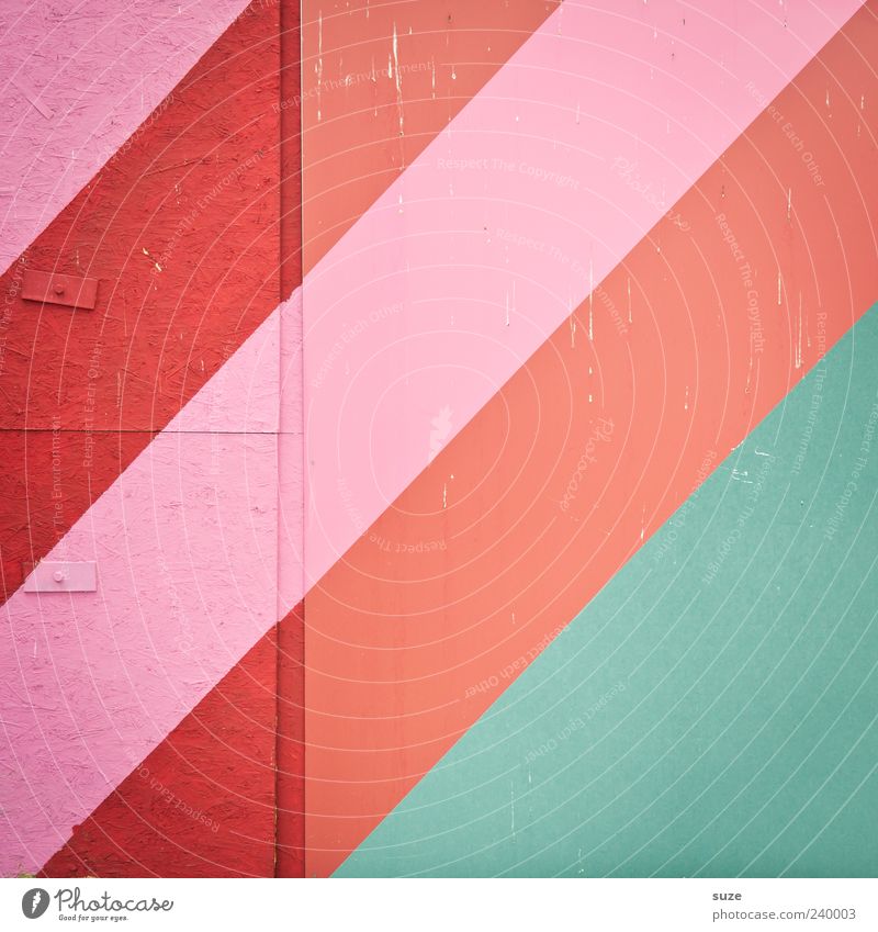 Women's World Cup Style Design Wall (barrier) Wall (building) Stripe Sharp-edged Simple Modern Green Pink Red Illustration Diagonal Background picture Line