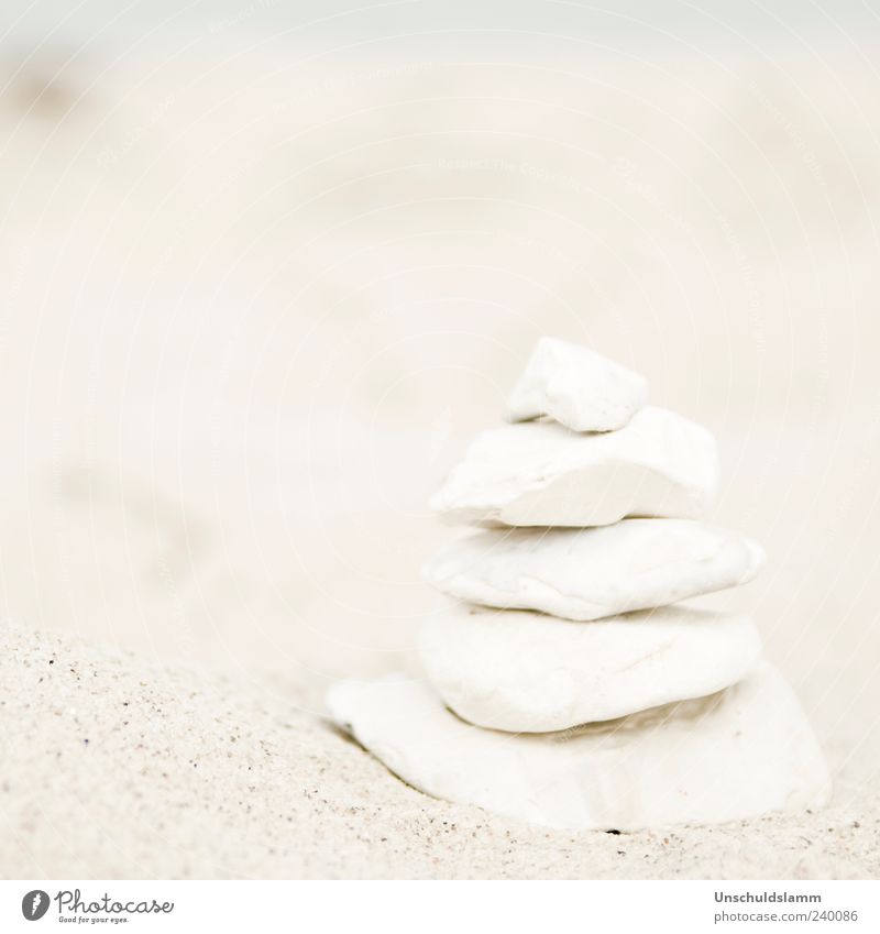 milestones Harmonious Calm Beach Decoration Sand Tower Stone Build Esthetic Bright White Contentment Nature Environment 5 Stack Balance Colour photo
