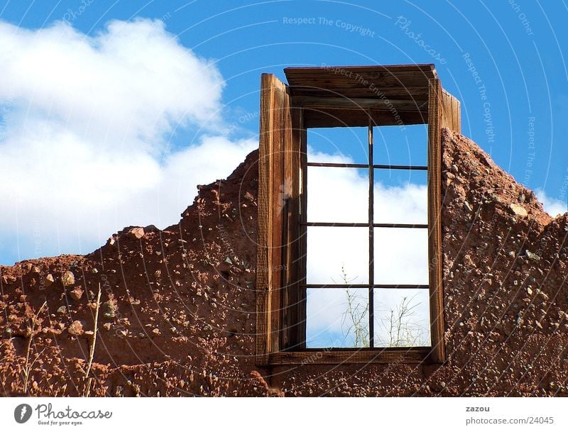 Window with view! House (Residential Structure) Building Clouds Room Ruin Building for demolition Vantage point Future Architecture Sky Freedom