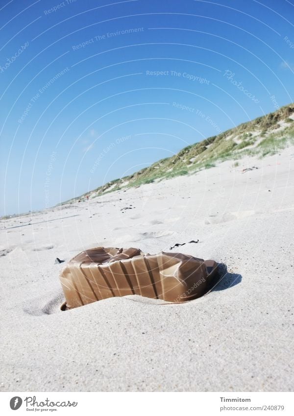 flotsam and jetsam Beach Environment Nature Landscape Sand Sky Summer Beautiful weather Denmark Deserted Plastic packaging Esthetic Trash North Sea Exceptional