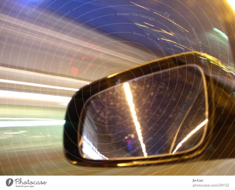 in the flow Night Long exposure Highway Driving Speed Vehicle Mirror Light Transport Street Car