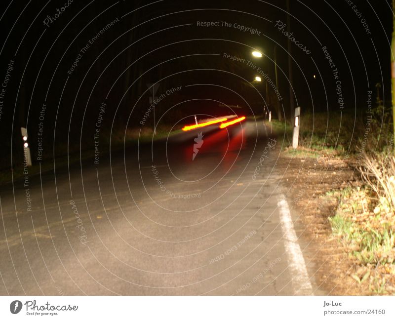stop it! Night Light Long exposure Transport Car Street Floodlight Brakes