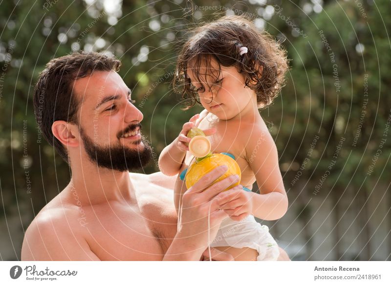 Father and daughter Human being Child Baby Parents Adults Family & Relations 2 Joy Man embracing Carrying bearded Arabien Career Love Father's Day Exterior shot