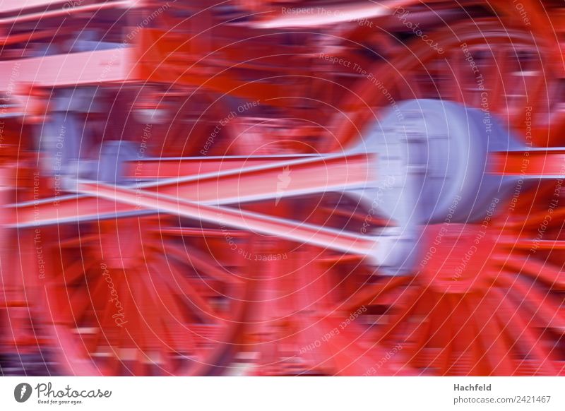 POWER Economy Machinery Technology Means of transport Train travel Vehicle Railroad Steamlocomotive Driving Colour photo Experimental Deserted Motion blur