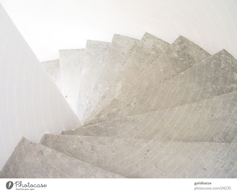 downstairs Stairs Winding staircase Downward Light Stone White Hallway Staircase (Hallway) Spiral Pure Clean Free of charge Sudden fall To fall Detail