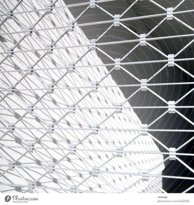 fence Style Design Fence Boundary Line Stripe Simple Gray Black White Arrangement Perspective Black & white photo Exterior shot Close-up Abstract Pattern