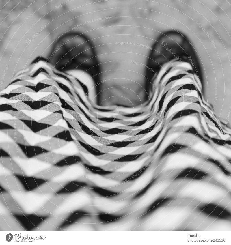 I'm not small-minded. Human being 1 Black White Checkered Meticulous Perspective Skirt Footwear Woman Blur Black & white photo