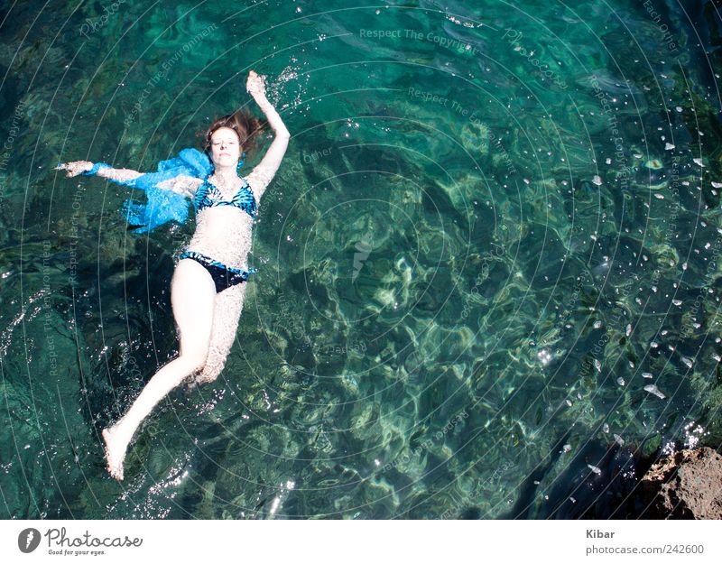 mermaid Elegant Beautiful Harmonious Swimming & Bathing Vacation & Travel Freedom Summer Summer vacation Ocean Waves Human being Feminine Woman Adults 1