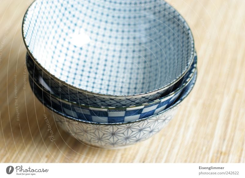 Made in Japan Bowl Style Flat (apartment) Esthetic Exotic Bright Beautiful Blue White Elegant Attachment pile Stack Japanese Empty Appetite Colour photo