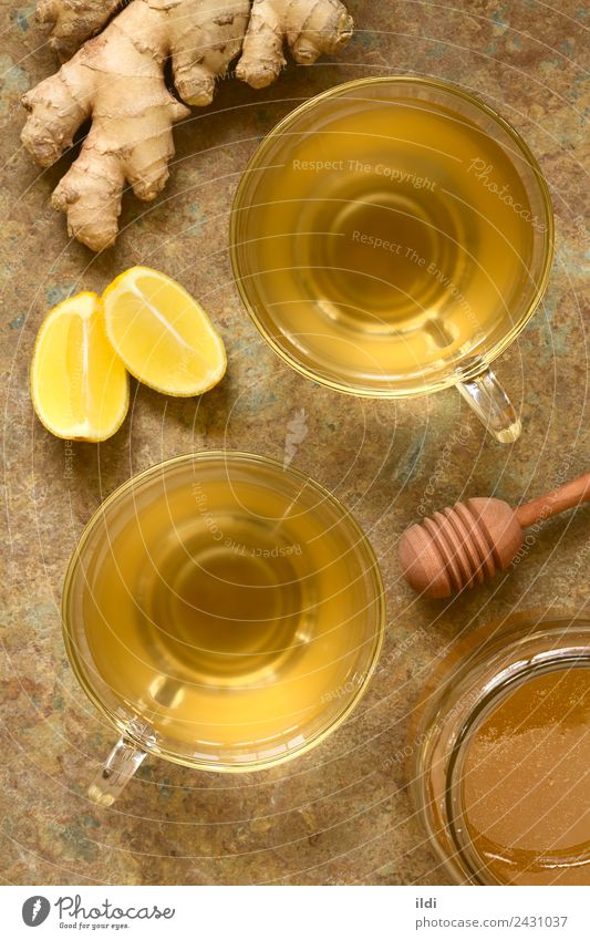Ginger Tea Herbs and spices Beverage Alternative medicine Fresh Natural food ginger drink herbal Root rhizome folk healthy Home-made infusion cup honey Lemon