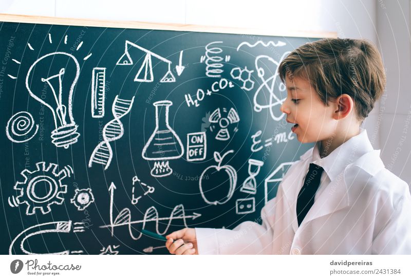 Chemist and mathematical drawings on blackboard background - a Royalty Free  Stock Photo from Photocase
