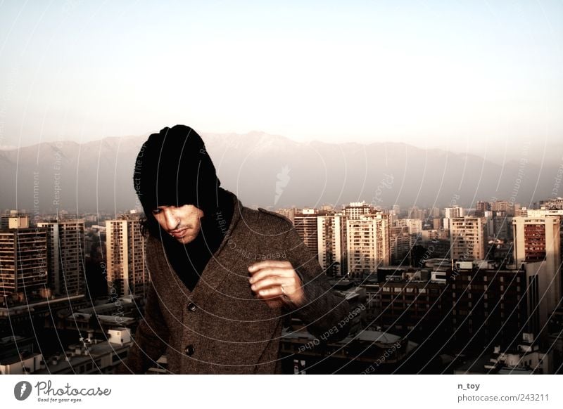 About the town Masculine Young man Youth (Young adults) 1 Human being 18 - 30 years Adults Santiago de Chile South America Town Capital city Skyline High-rise