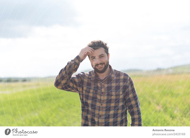 Bearded man Lifestyle Happy Human being Man Adults 1 Smiling Self-confident Loneliness Arabia hipster bearded full beard walking Sunset spring Mid adults 30s