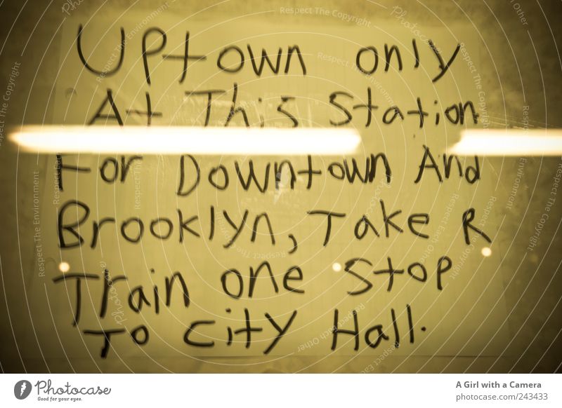 no way to Brooklyn Glass Authentic Cool (slang) Trashy Gloomy Town Yellow Signs and labeling Remark Underground New York City Americas Information