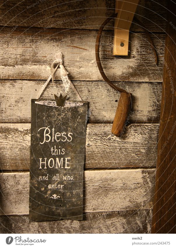 blessing Tool sickle Art Work of art Wooden wall Metal Sign Characters Signs and labeling Figure of speech Desire English Symbols and metaphors Crown God Hang