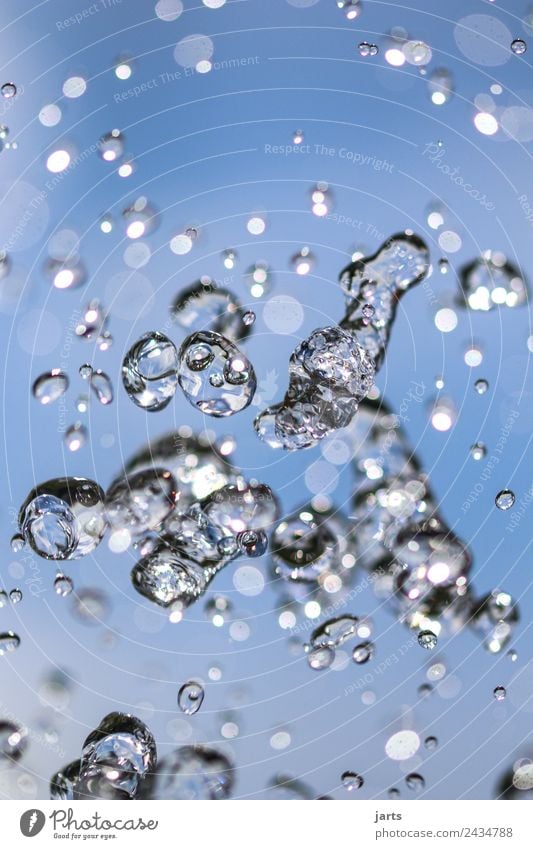 flat Elements Water Drops of water Sky Beautiful weather Flying Fluid Fresh Healthy Cold Wet Natural Blue Nature Colour photo Exterior shot Close-up Detail