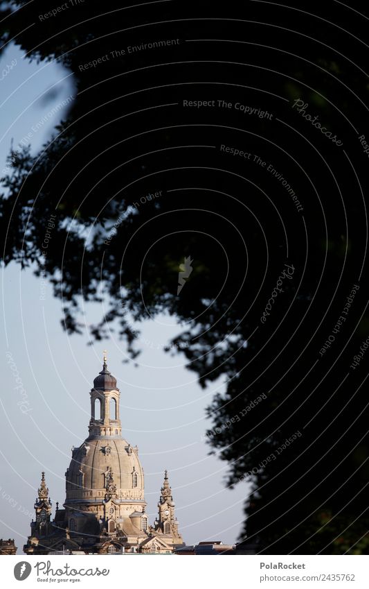#A# Shy lady Capital city Esthetic Frauenkirche Dresden Saxony Tourist Attraction Domed roof Tourism Colour photo Subdued colour Exterior shot Detail