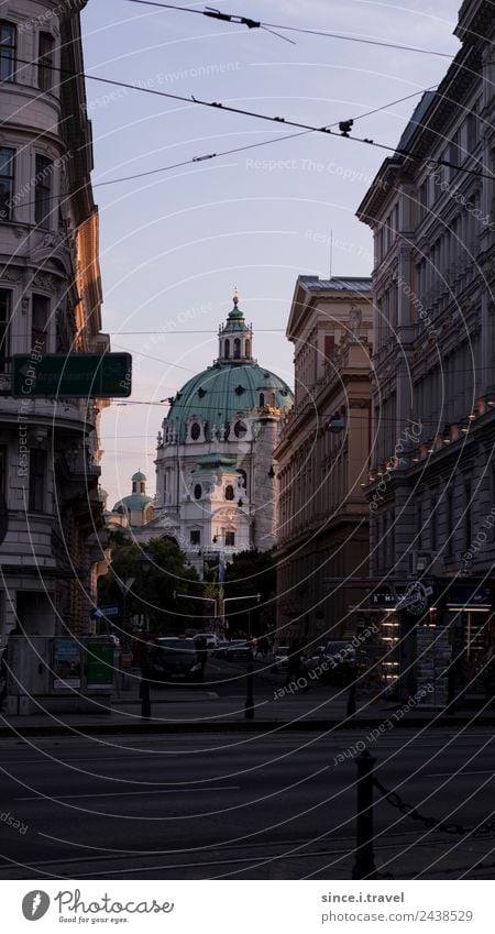Karlskirche Vienna in the evening light Luxury Style Vacation & Travel Tourism Trip Sightseeing City trip Architecture Austria Europe Capital city Downtown