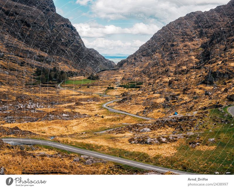Ireland - Gap of Dunloe Vacation & Travel Tourism Trip Far-off places Freedom Sightseeing Nature Landscape Sky Clouds Spring Summer Beautiful weather Bushes