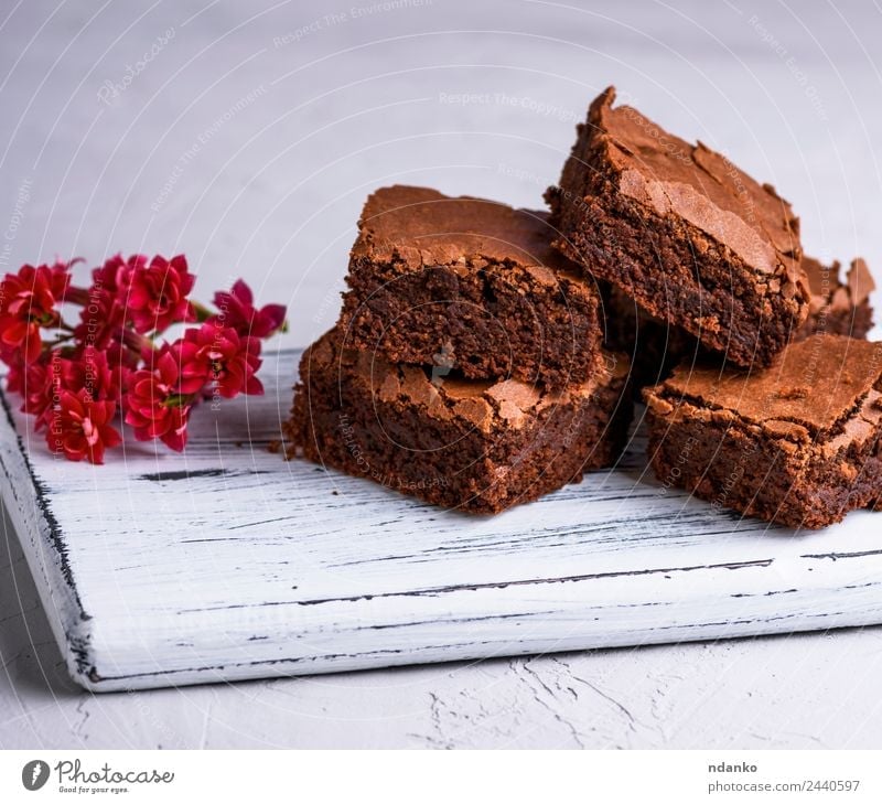 baked brownie pie Dessert Candy Nutrition Eating Dark Fresh Delicious Soft Brown brownies chocolate cake Stack background Home-made sweet Tasty Baking cooking