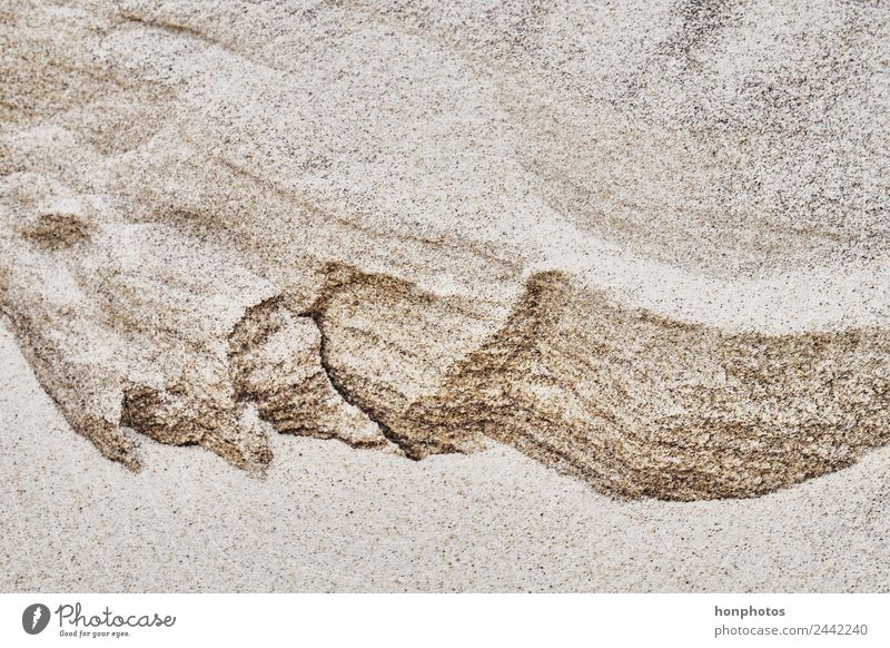 Sand structure1 Beach Deserted Brown Yellow Colour photo Exterior shot Close-up Structures and shapes Copy Space top Copy Space bottom Day Light Shadow