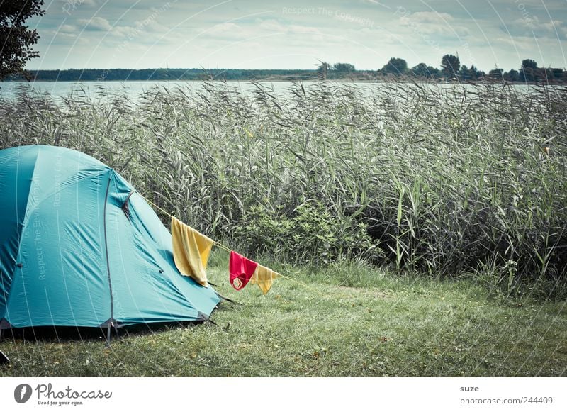 camping Leisure and hobbies Vacation & Travel Trip Camping Environment Nature Landscape Elements Sky Clouds Horizon Summer Bad weather Wind Meadow Lakeside