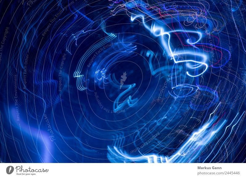 Movement abstract blue Design Blue Black Power Background picture City Explosion LED Tracer path Light Abstract Blur Colour photo Deserted Motion blur