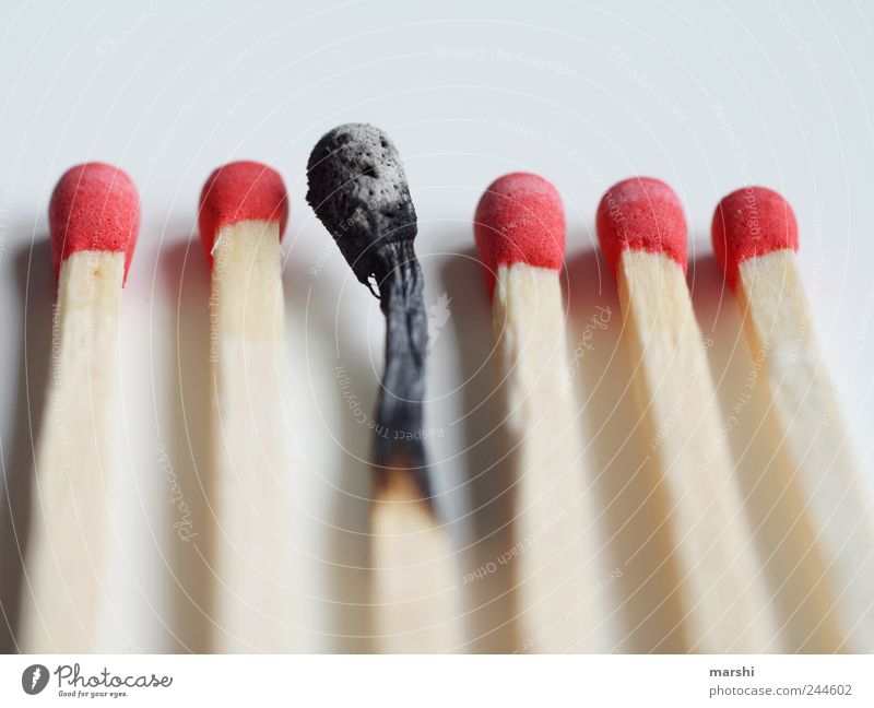 The Scream Sign Red Black White Match Wood Fire charred Burnt Isolated Image Fear Fiery Colour photo Interior shot