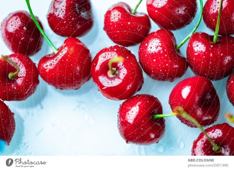 Cherries - Cherries [10062018_0225] Food Fruit Nutrition Organic produce Vegetarian diet Diet Healthy Healthy Eating Overweight Drops of water Summer