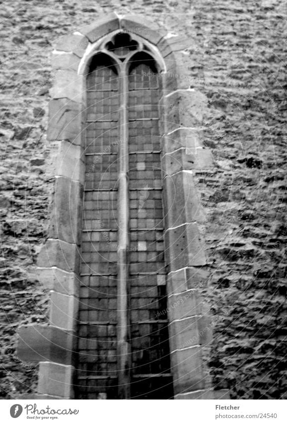 church Window Gray scale value Protestantism Spirituality Wall (barrier) Transparent Black White Religion and faith Deities Mortar House of worship Old