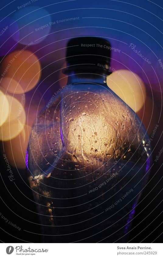PET. PE bottle Bottle Neck of a bottle Bottle top Statue Glittering Light (Natural Phenomenon) Visual spectacle Point of light Drops of water Bottle of water