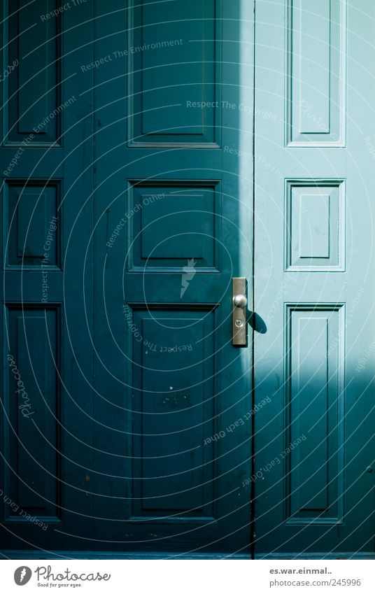 doors of winterthur Door Doorknob Blue Turquoise Rectangle Closed Bell Front door Colour photo