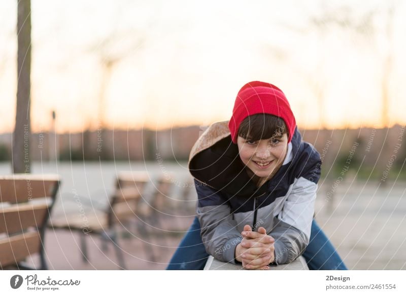 Young teenager portrait wearing a red hat Lifestyle Style Happy Face Leisure and hobbies Academic studies Human being Masculine Boy (child) Young man