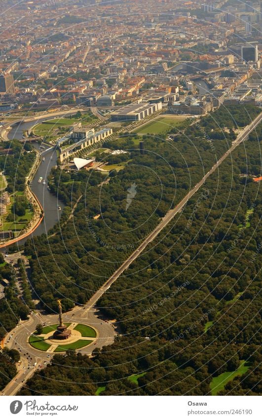 Tiergarten with government quarter Tree Garden Park Forest Town Capital city Downtown Populated House (Residential Structure) Tower Manmade structures Building