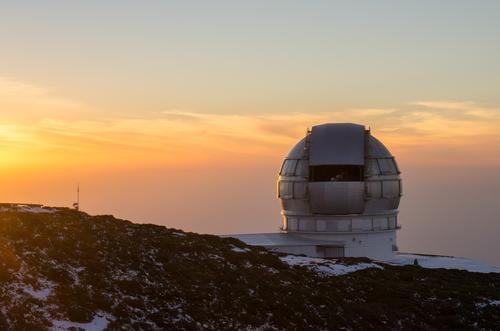 Astrophysical Observatory of the Roque de los Muchachos Island Winter Snow Sky Telescope Discover Adventure Serene Vacation & Travel Calm Infinity La Palma