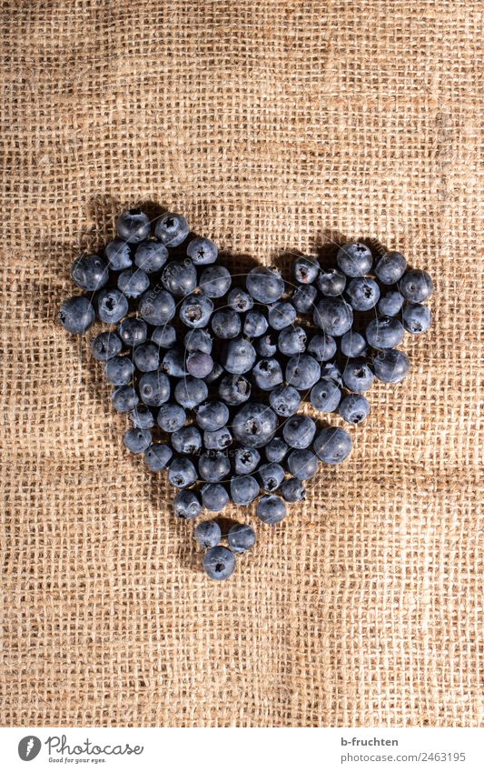 wild blueberries Food Fruit Organic produce Healthy Heart Eating Fresh Blue Violet Blueberry wild blueberry Berries Accumulate Jute sack Heart-shaped Love