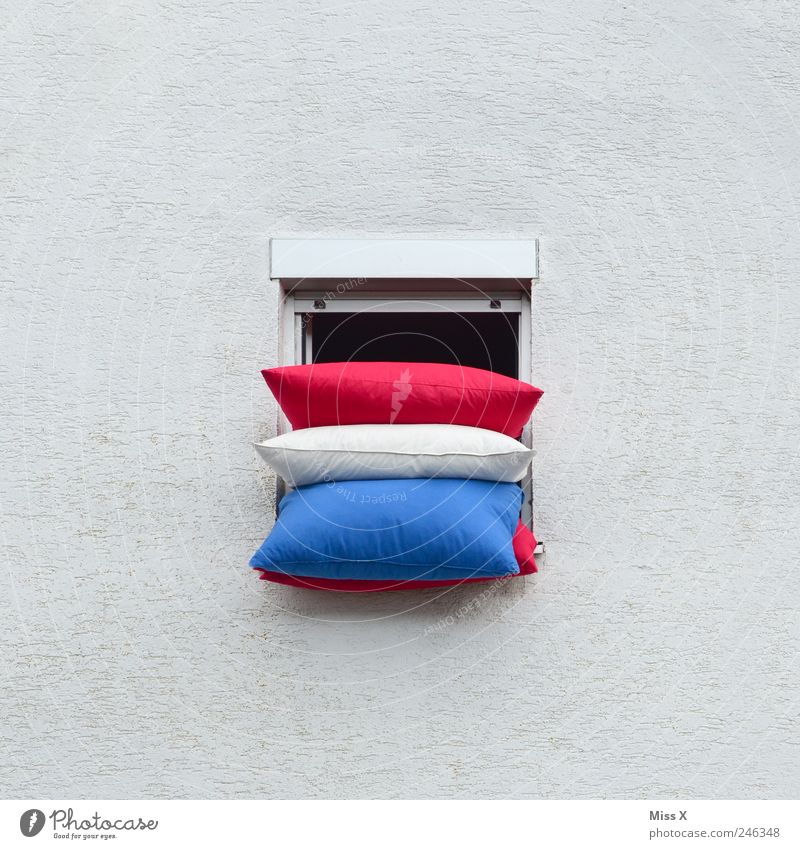Horn Holland Bedroom Window Clean Ventilate Air Housekeeping Cushion Ensign Netherlands Colour Play of colours Bedclothes Colour photo Multicoloured
