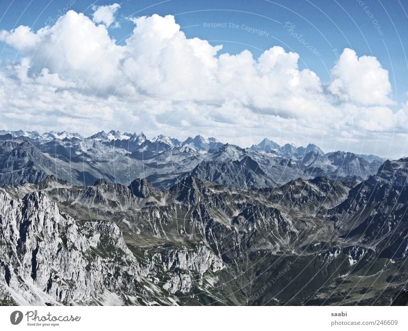 mountain views Nature Landscape Sky Clouds Alps Mountain Infinity Relaxation Freedom Exterior shot Day Panorama (View)