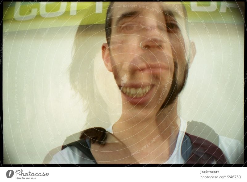 A portrait as a mixed double Woman Man Face Human being Characters Smiling Laughter Together Emotions Sympathy Friendship Identity Double exposure