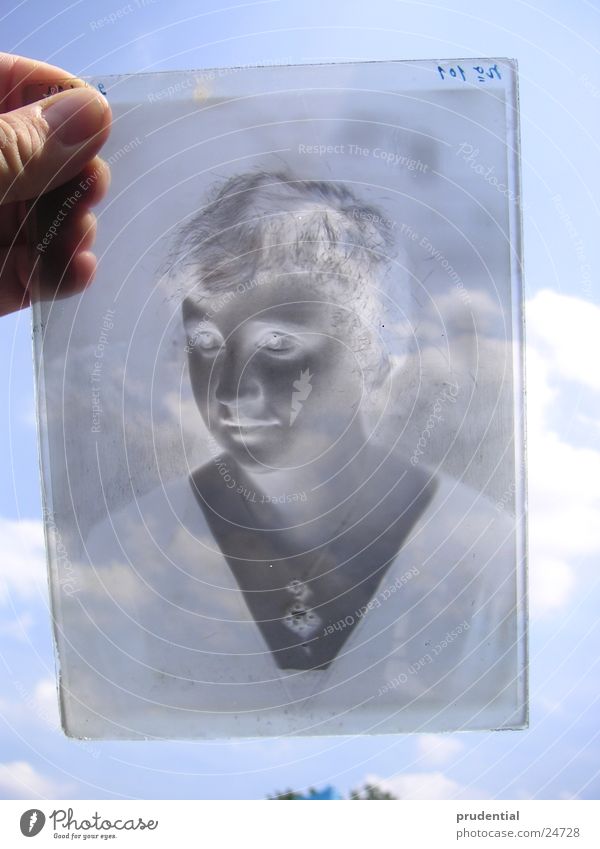 negatively Negative Photography Woman Craft (trade) Glass Child Black & white photo Sky