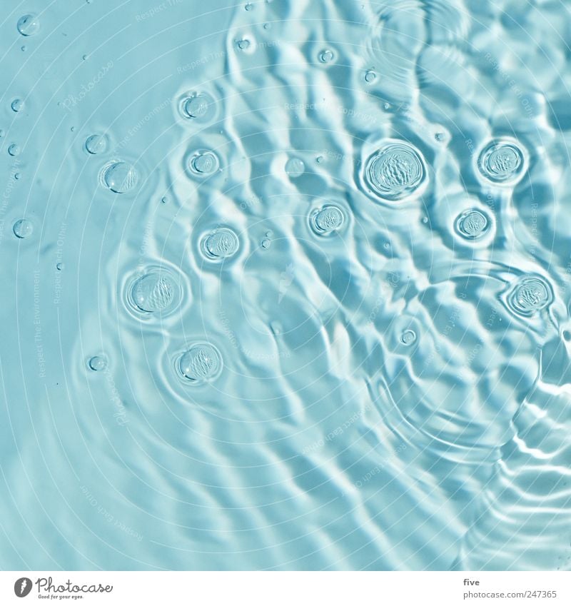 blub Water Drops of water Wet Natural Blue Abstract Circle Swimming pool Colour photo Exterior shot Close-up