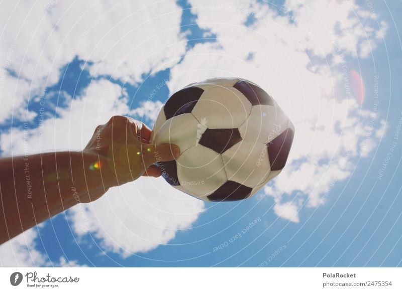 #A# WM heaven Art Esthetic Soccer Foot ball Table soccer Soccer training Broken Air World Cup wm 2018 To hold on Phenomenon Black & white photo Hand