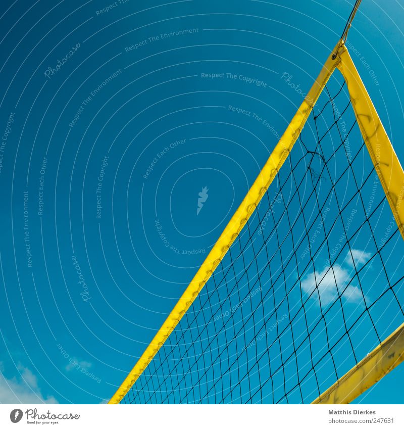 beach volleyball Sports Volleyball (sport) Esthetic Volleyball net Net Ball sports Summer Sporting event Beautiful Colour photo Exterior shot Deserted