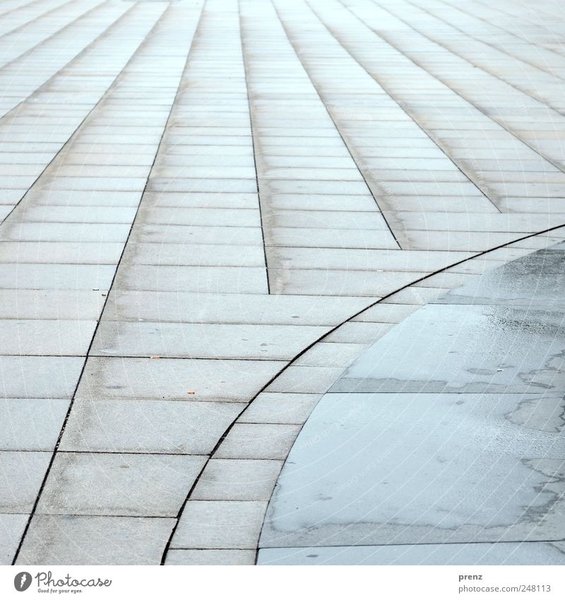 Berlin Alexanderplatz Downtown Deserted Places Architecture Stone Gray Downtown Berlin Middle Line Paving tiles Perspective Colour photo Exterior shot Morning