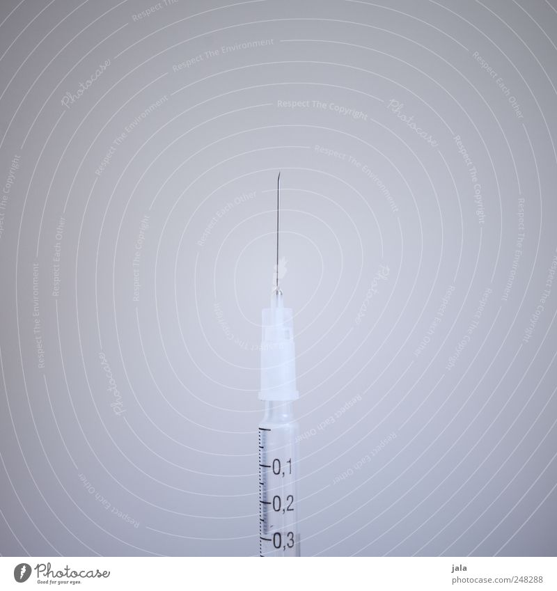 insulin Health care Medication Syringe Blue Gray White Responsibility Colour photo Interior shot Deserted Copy Space left Copy Space right Copy Space top